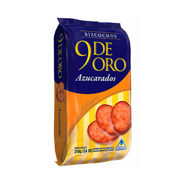 Galletitas 9 de oro Bizcochos Azucarados  28 x 210 gms