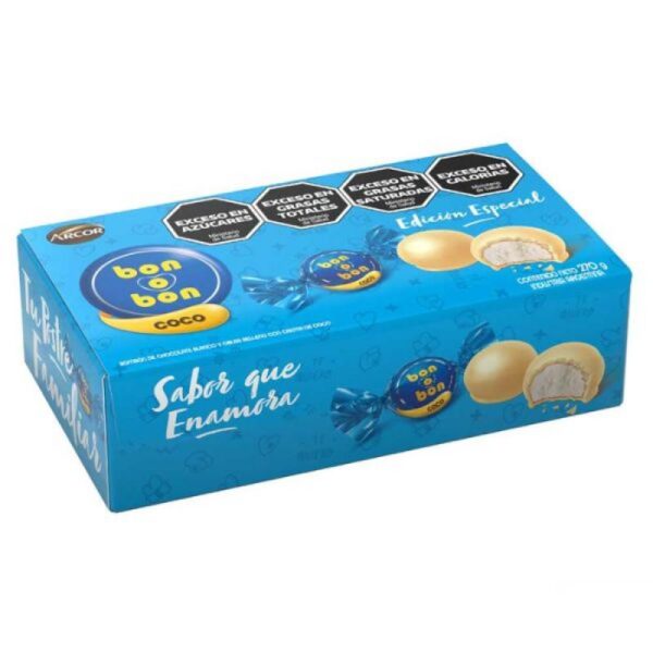 BON O BON COCO CAJA  AZUL 1 X 30 X 15 GMS
