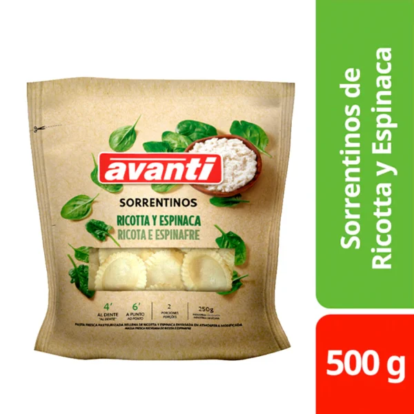 AVANTI RAVIOLES ESPINACA Y RICOTTA 12 X 450 GMS