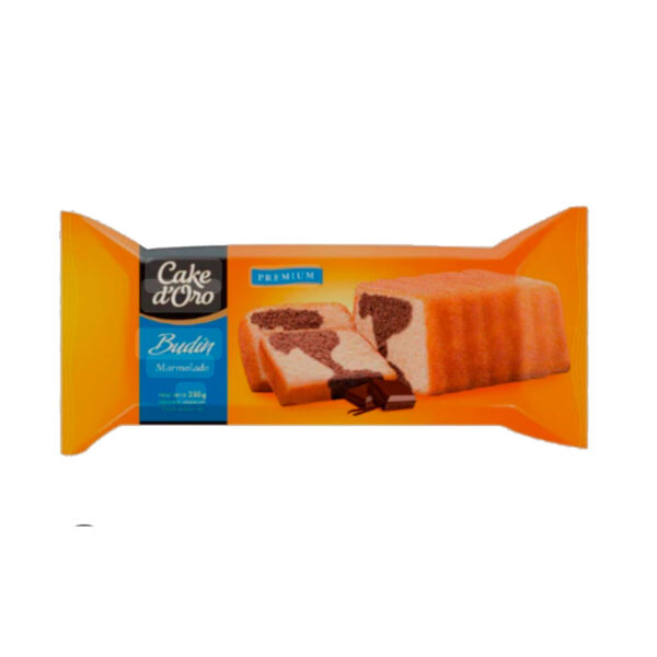 BUDIN DE VAINILLA Y CHOCOLATE 12 UNIDADES X 250 GMS.