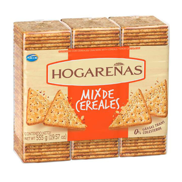 Galletitas Arcor Hogareñas Mix de Cereales 12 X 3 x 176 gms